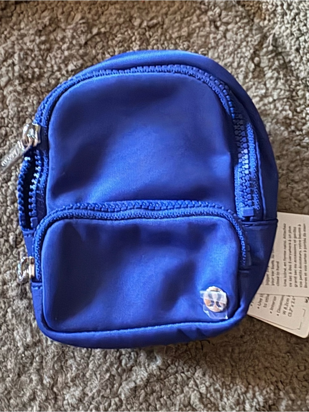 Lululemon Nano Backpack Charm / Micro Backpack Keychain NWT – Electric Blue